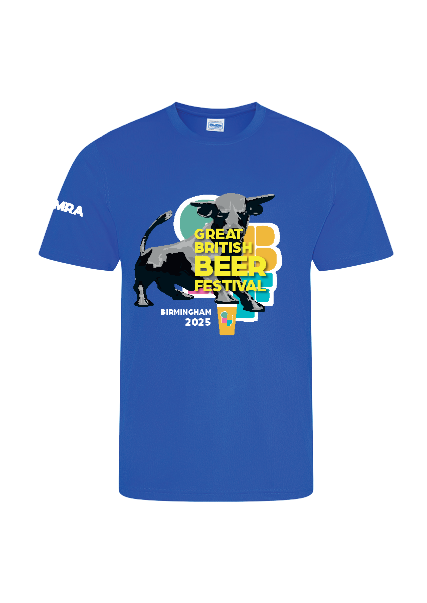 Official Great British Beer Festival T-Shirt – Bright Blue